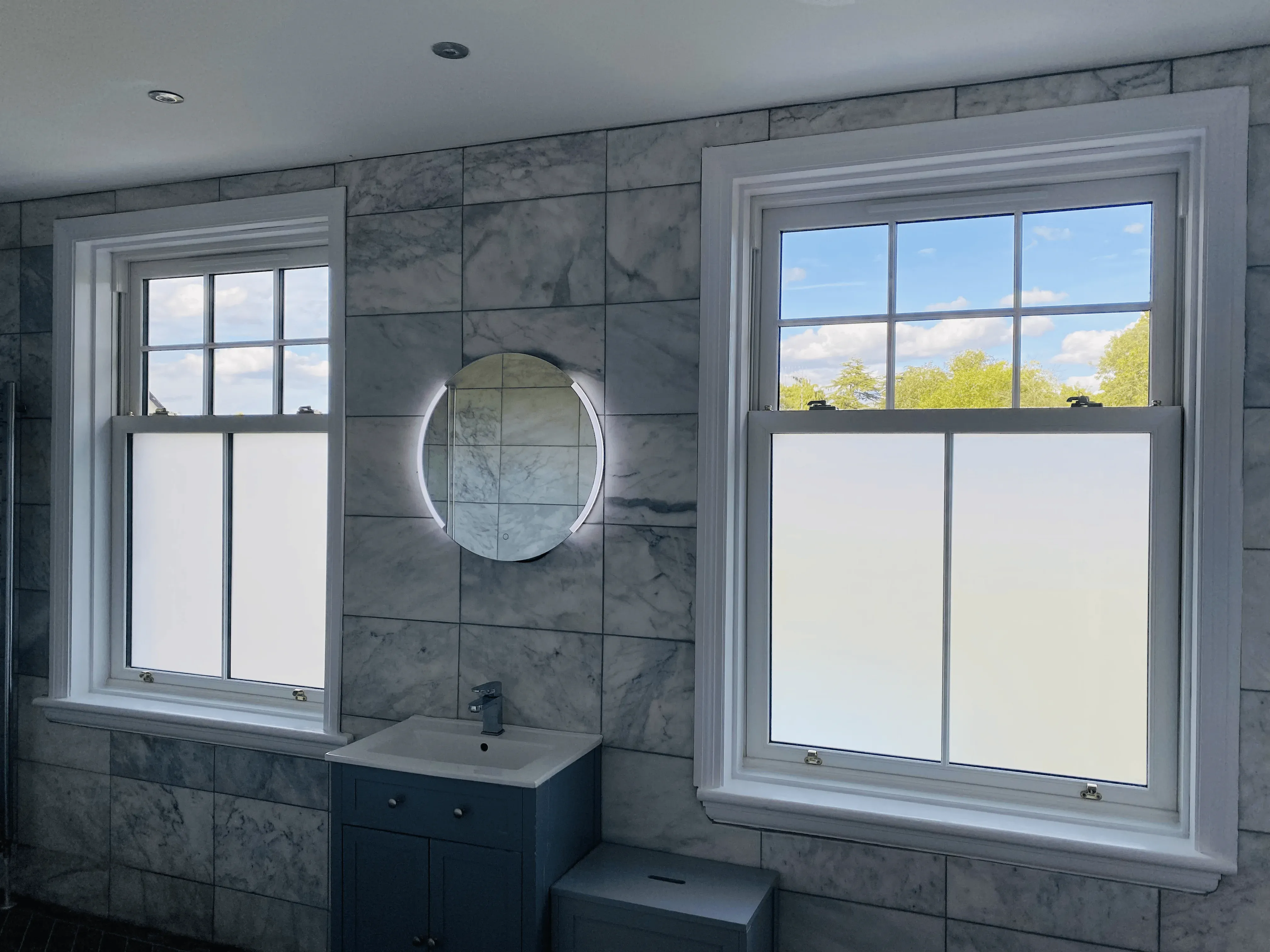 pvc bathroom sash windows